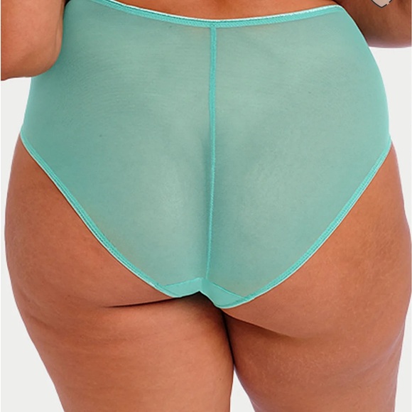 Elomi Matilda Full Sheer Embroidered Brief set of 2 Aqua and Pink Large - Picture 5 of 9